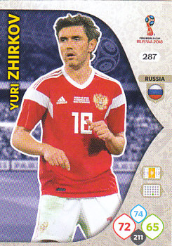 Yuri Zhirkov Russia Panini 2018 World Cup #287
